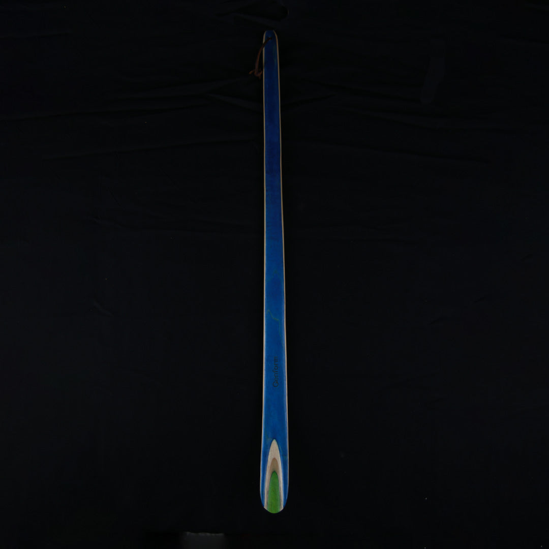 Langt skohorn, Blå/grøn