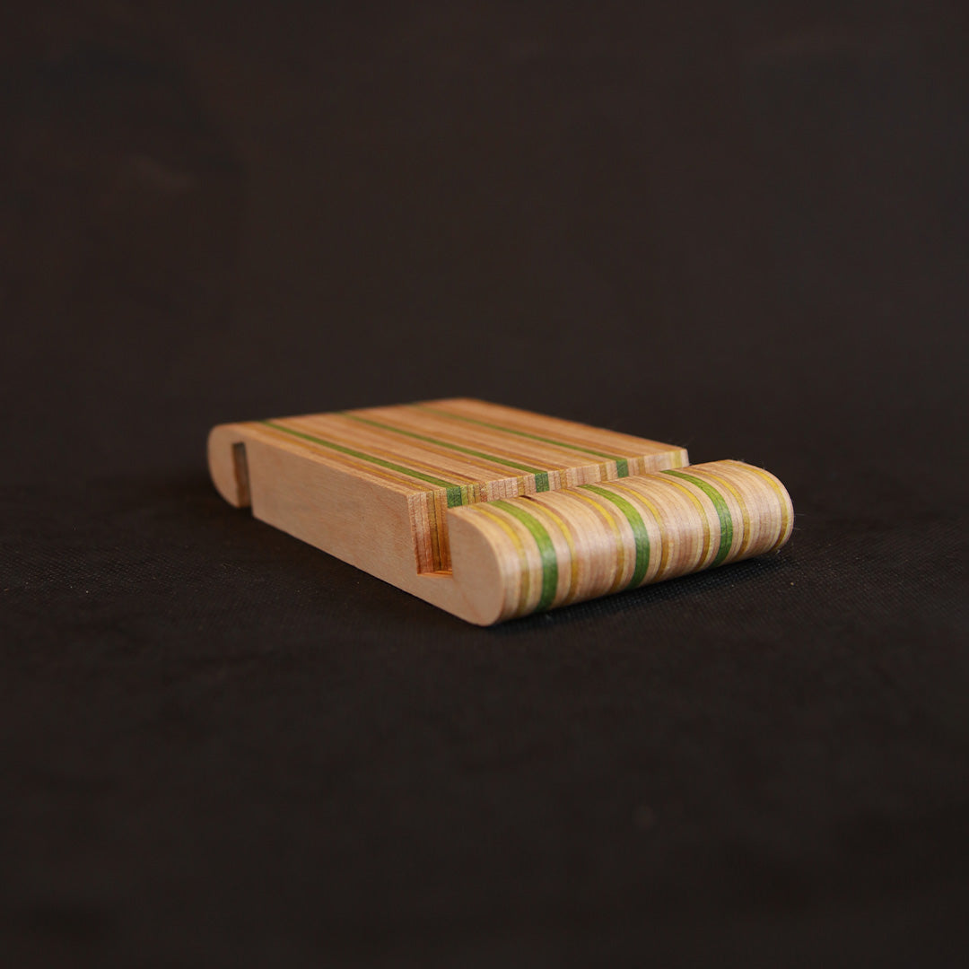 Tabletstand, grøn/gul/neutral