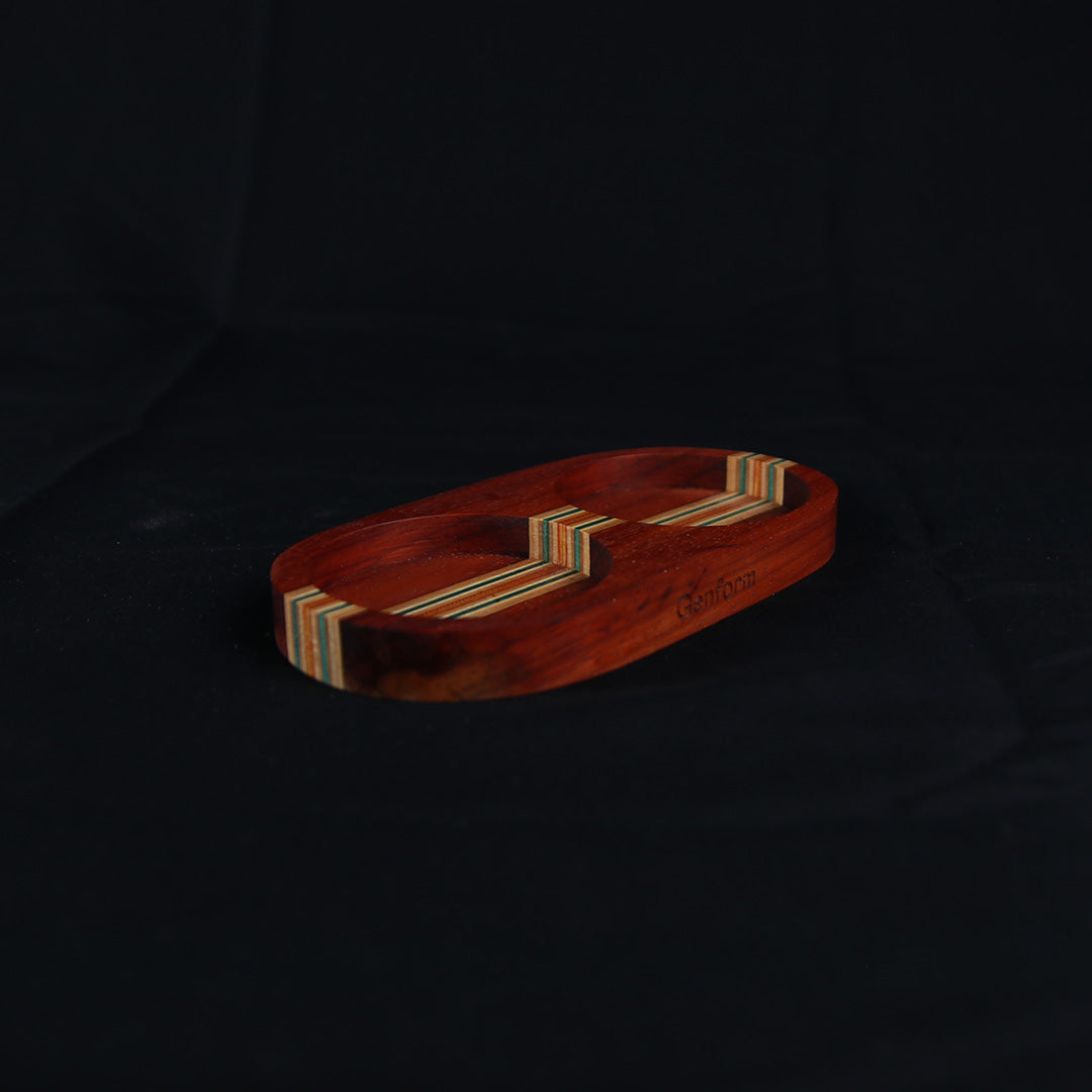 Salt og peber station, Padouk/orange og blå