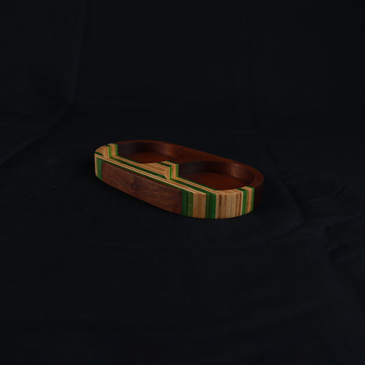 Salt og peber station, Padouk/neutral og grøn