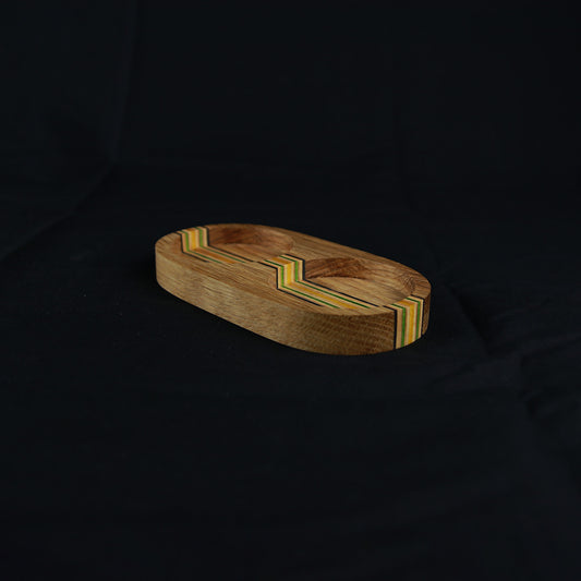 Salt og peber station, Egetræ/gul og grøn