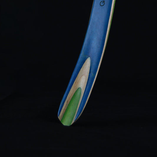 Langt skohorn, Blå/grøn