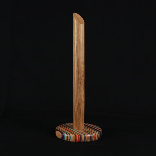 Køkkenrulleholder, Multicolor fod/egetræs stok