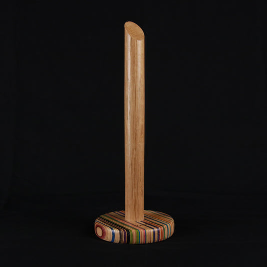 Køkkenrulleholder, Multicolor fod/egetræs stok